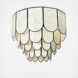 Gatsby 4-Tier Capiz & Metal Flush Mount Ceiling Light