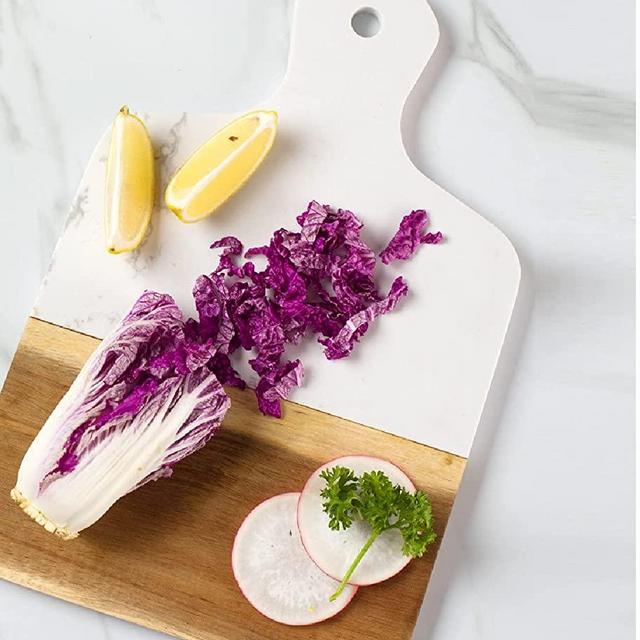 Resafy Acacia Wood & Marble Cutting Board,Butcher Block Chopping Board