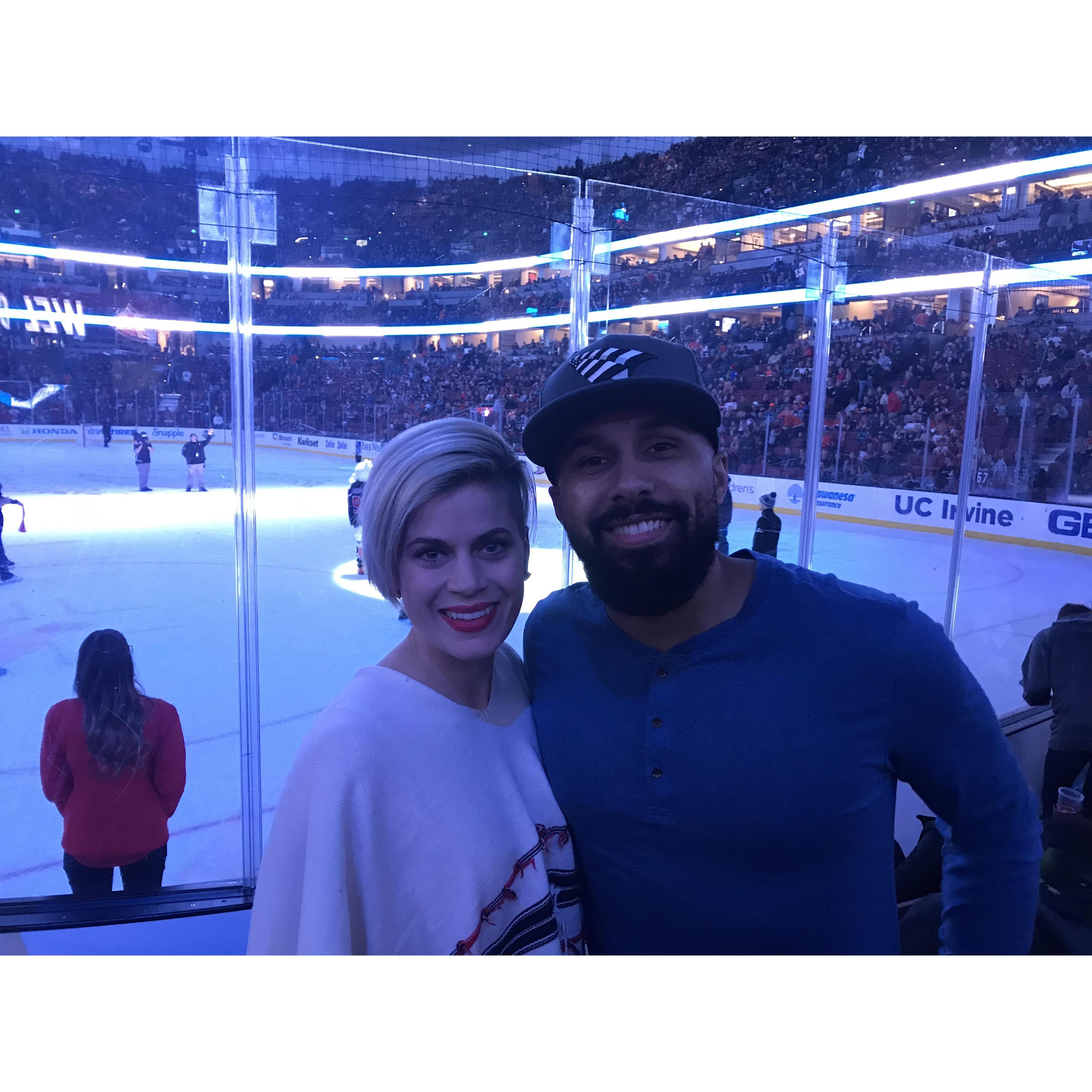 Kev's first hockey game!