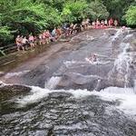 Sliding Rock-- Waterfall waterslide!