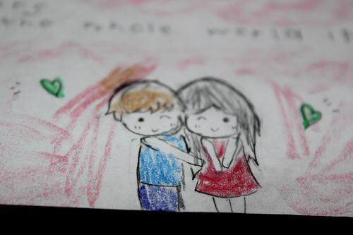 Merrie Kris would draw doodles of her & Nathan in high school