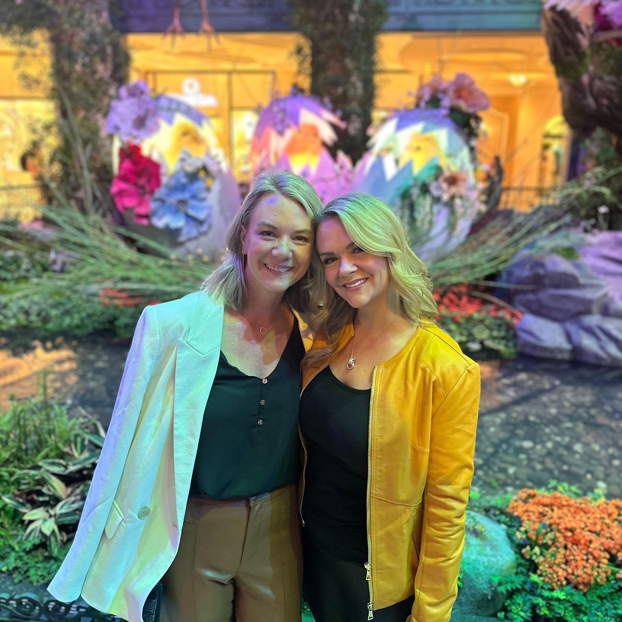 Bride and sister Laura, Matron of Honor in VEGAS 2025!