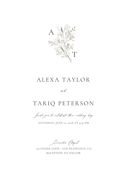 Sweetbay Classic | White | Zola Wedding Invitations