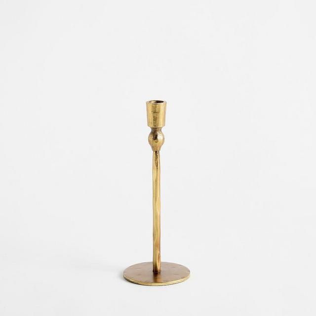 Poconos Hammered Taper Holders: Brass: Small