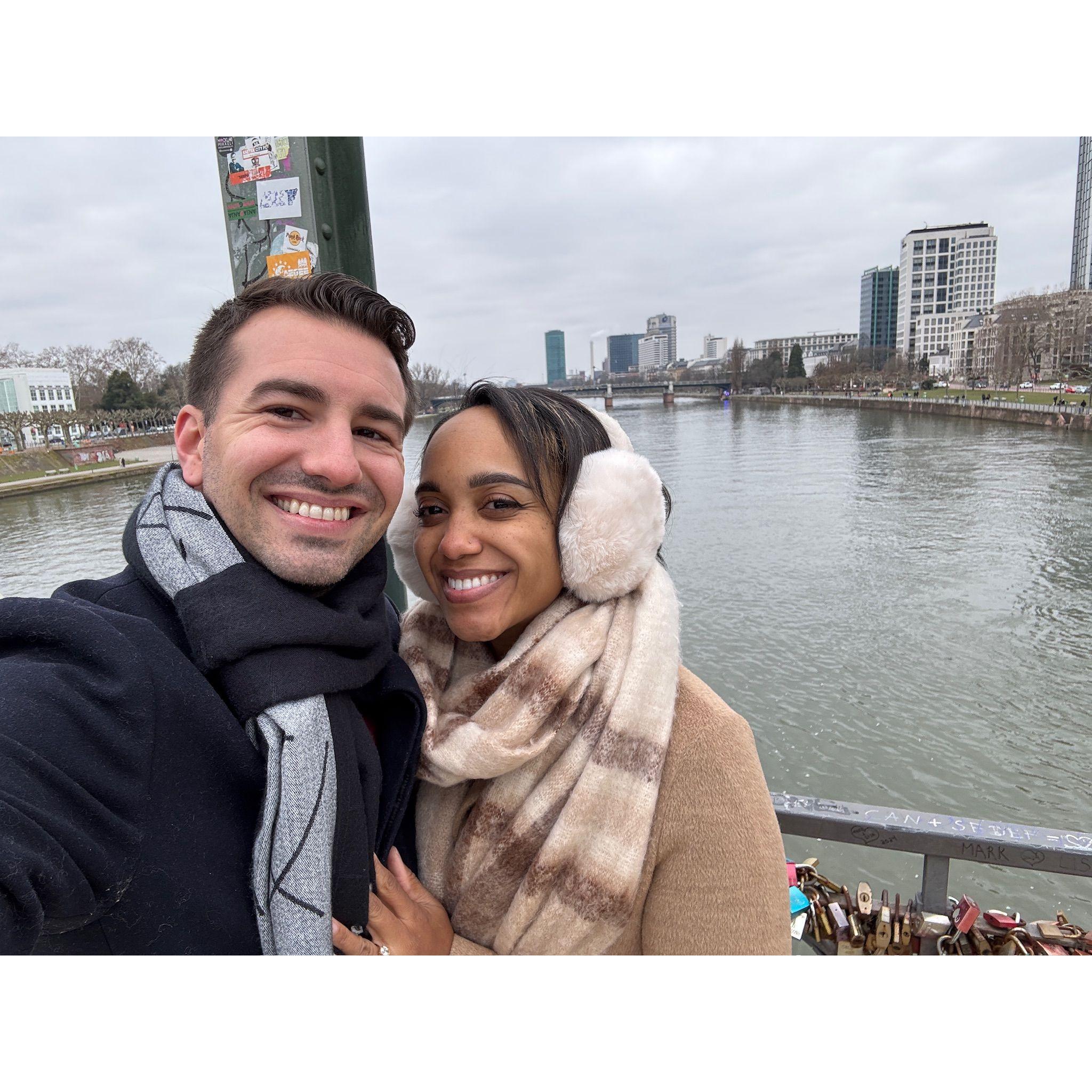 Cold day exploring Frankfurt, Germany