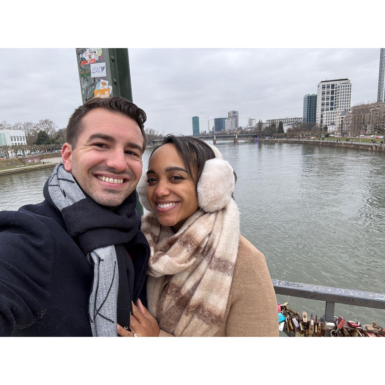 Cold day exploring Frankfurt, Germany