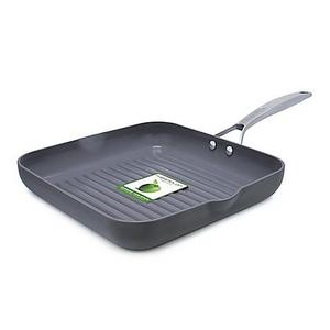 Greenpan - GreenPan™ Paris 11-Inch Hard Anodized Nonstick Square Grill Pan in Grey