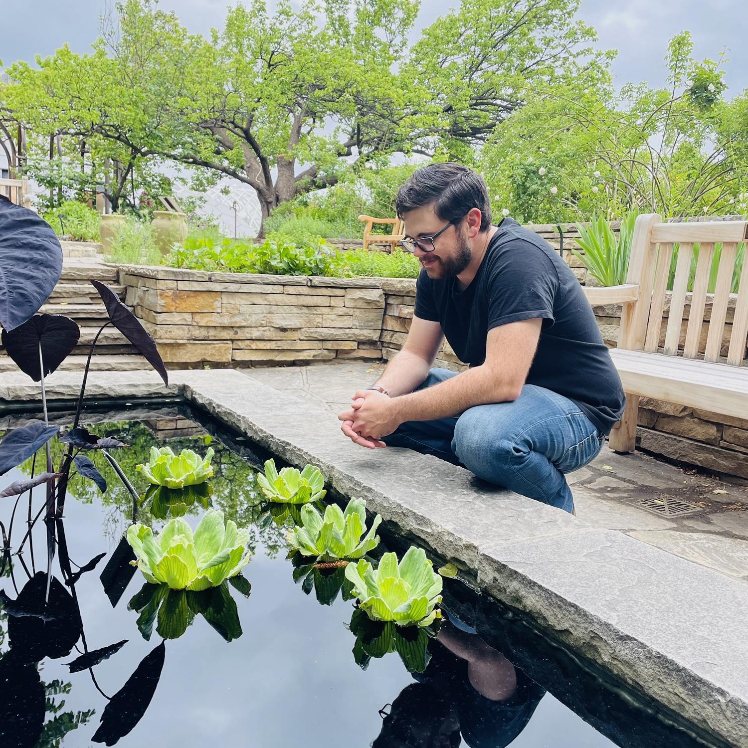 A candid of Nic at the Denver Botanical Gardens. So cute!