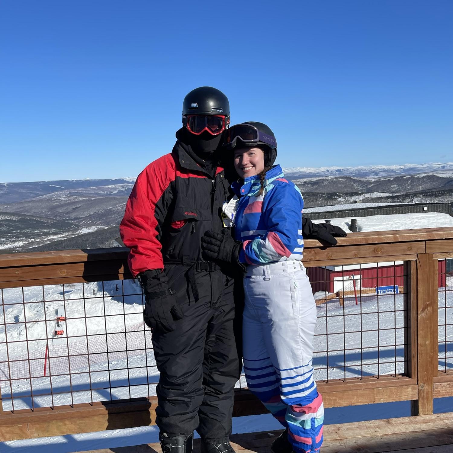 Marissa tried to snowboard for one year. She skis now.