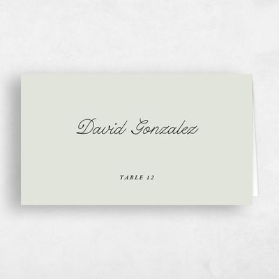 Green Typography Wedding Place Card - Colmar