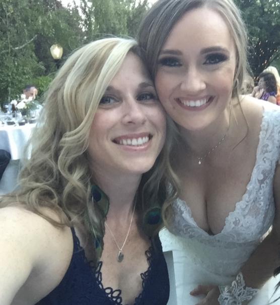 Caeli and Lindsey at her wedding!