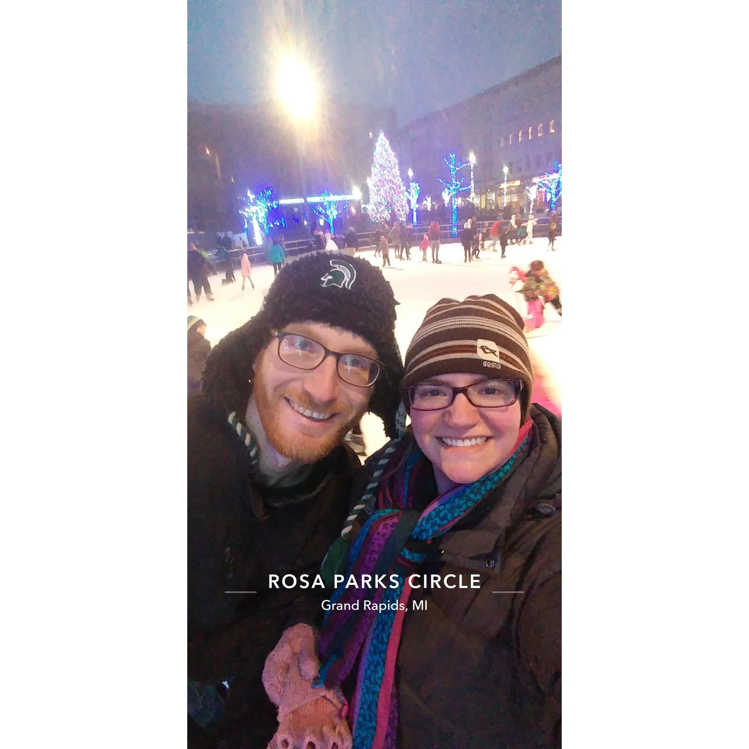 Ice skating in Grand Rapids.