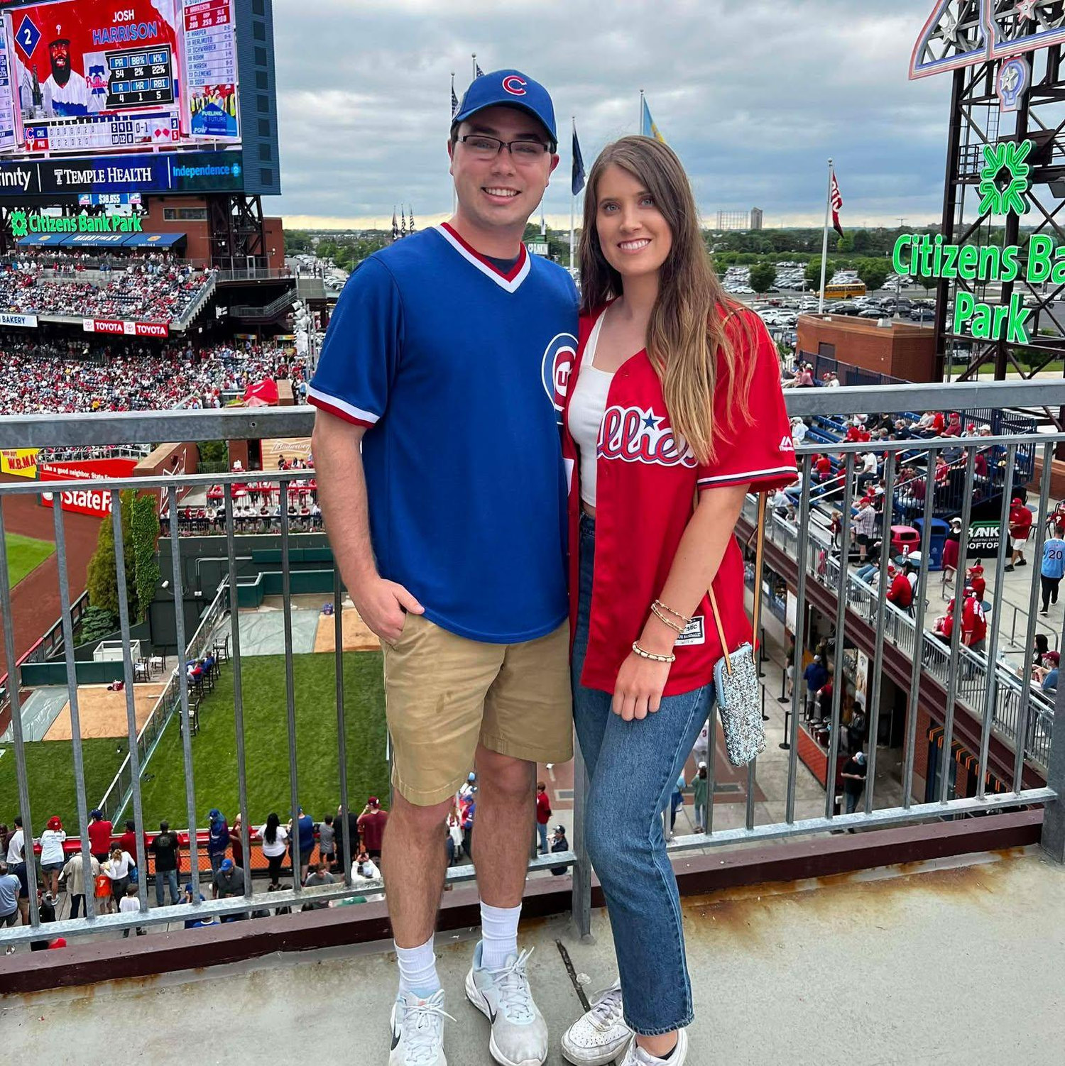 May 20, 2023: A night at Citizens Bank Park to watch the Phillies vs Cubs game, where Matt attempted to turn Savannah into a Cubs fan