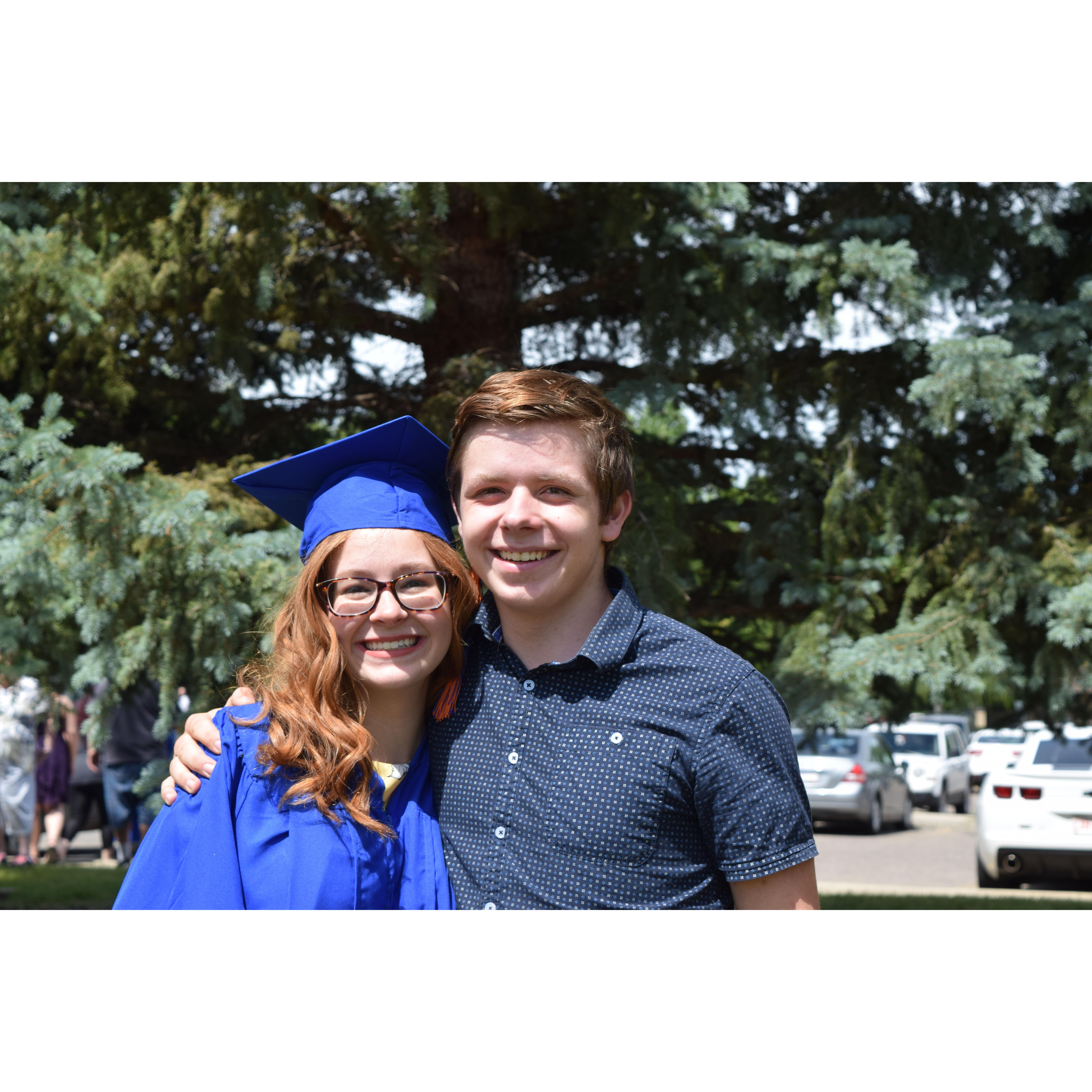 While Trinity and Evan were just friends, Evan came to every single event held during Trinity's graduation day