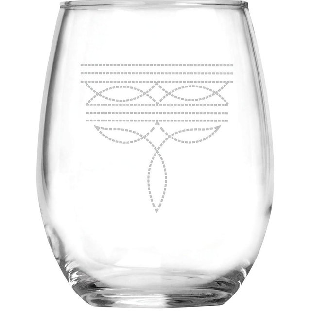 Western Boot Stitch Stemless Wine Glass - 15oz Unique Gift for Wine Lovers, Country Fans, Blue Collar, Farmer Gifts for Ranch Table, Cowboy Christmas, Cowgirl Kitchen Cups Barware Mom Dad