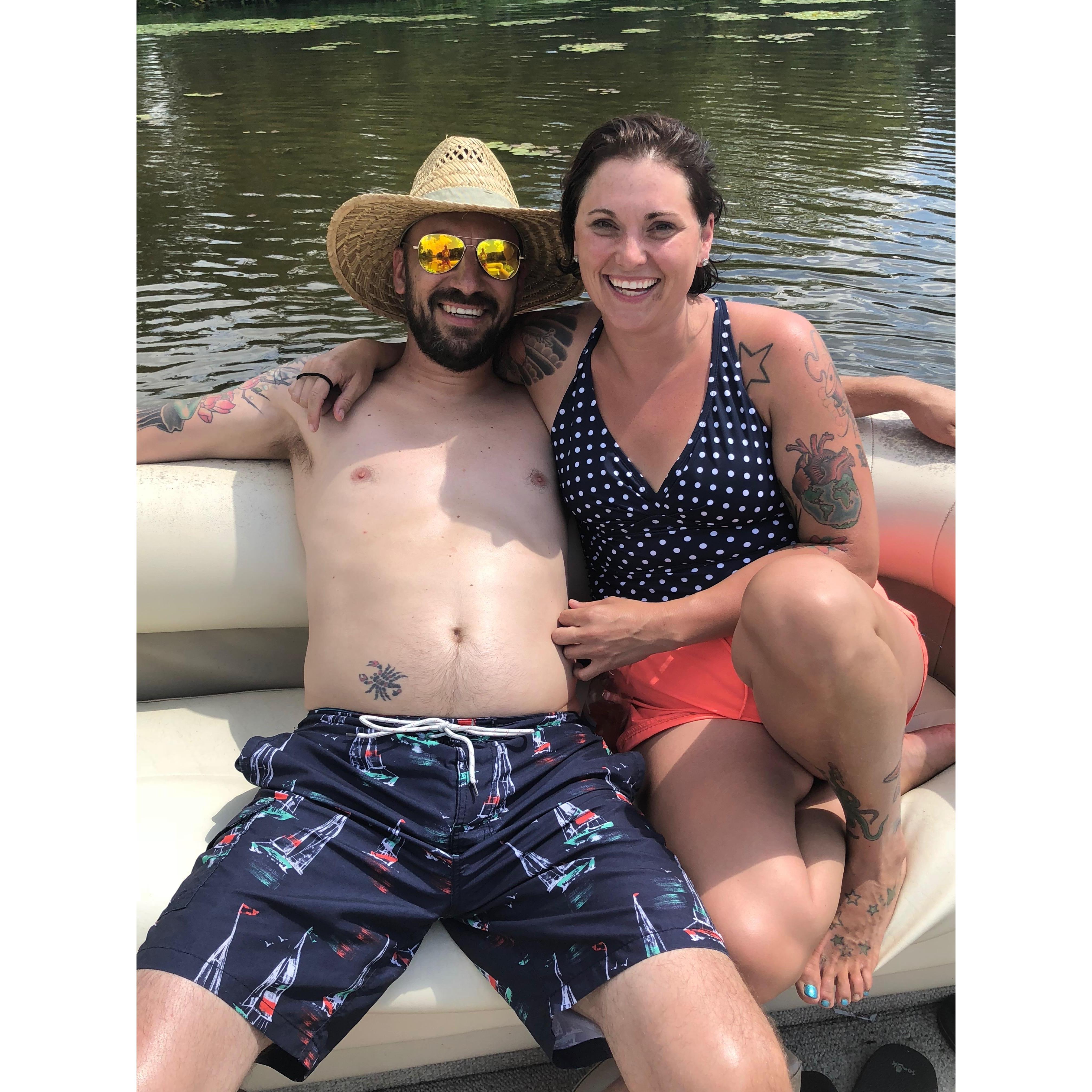 Next time we are on this pontoon, we'll be getting hitched.