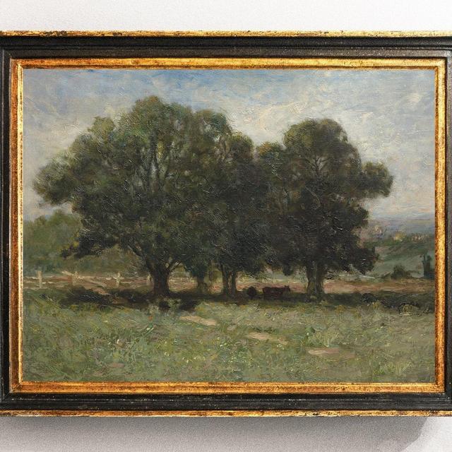 Cows Painting, Country Landscape, Riverside Painting, Farmhouse Decor / P248