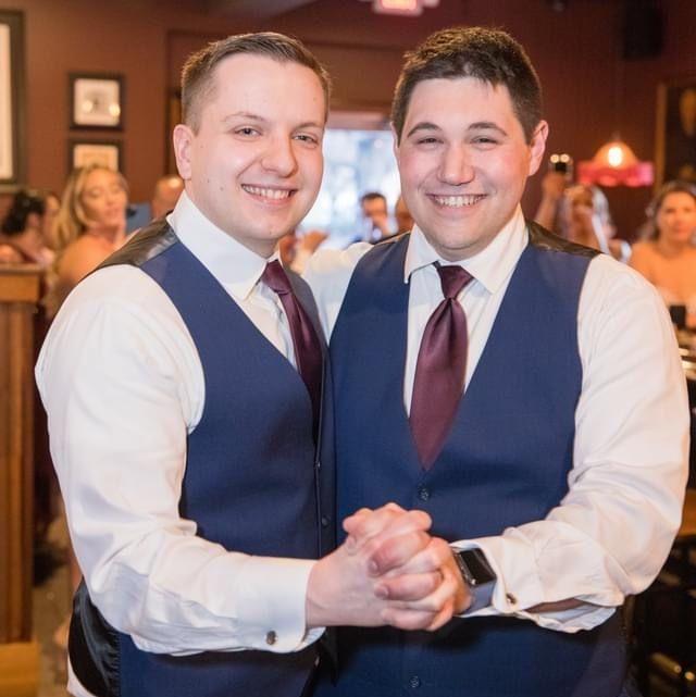 Marty & his best man, Steve at Steve's wedding - April, 2021