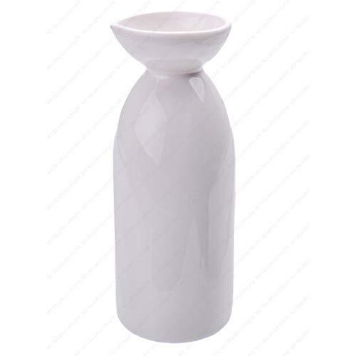 Japanese Porcelain Sake Bottle Carafe, White, 16 Ounces, 2.75 Inches (Dia.), 7 Inches (H)