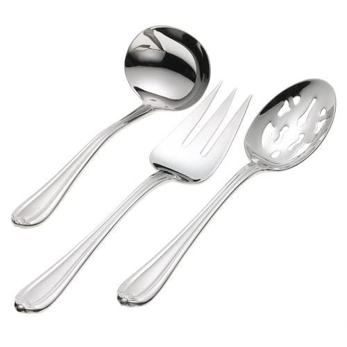 Gorham Melon Bud Frosted 3-Piece Stainless Steel Flatware Hostess Set