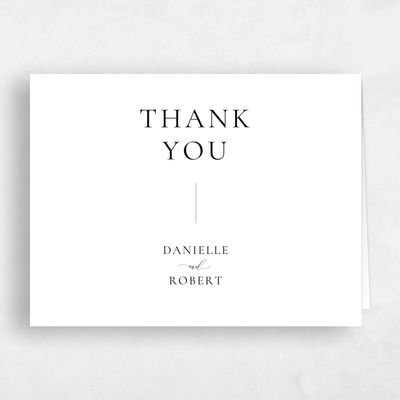 Black Letterpress Wedding Thank You - Barnell Landscape Letterpress