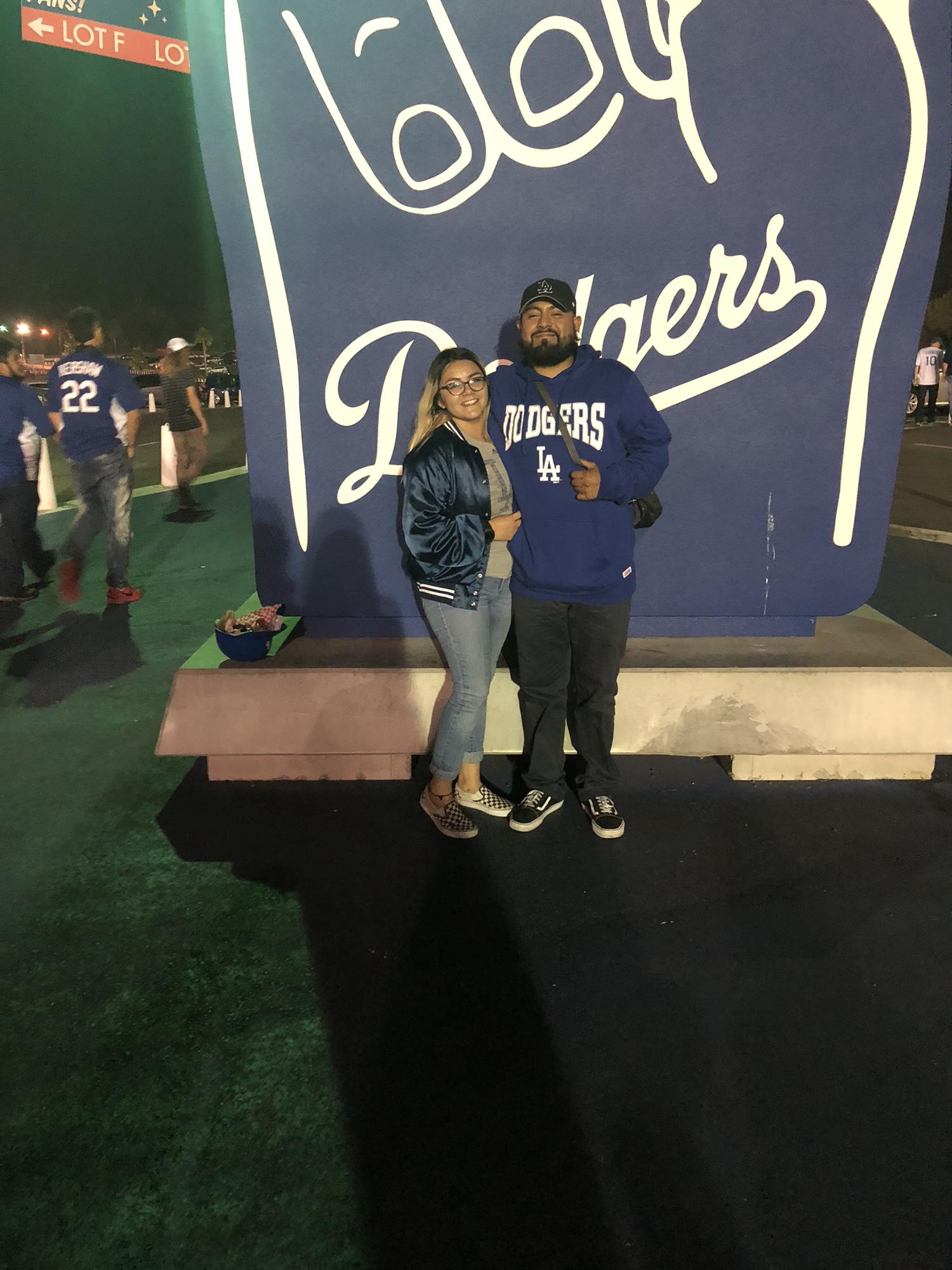 Our first Dodger game together!