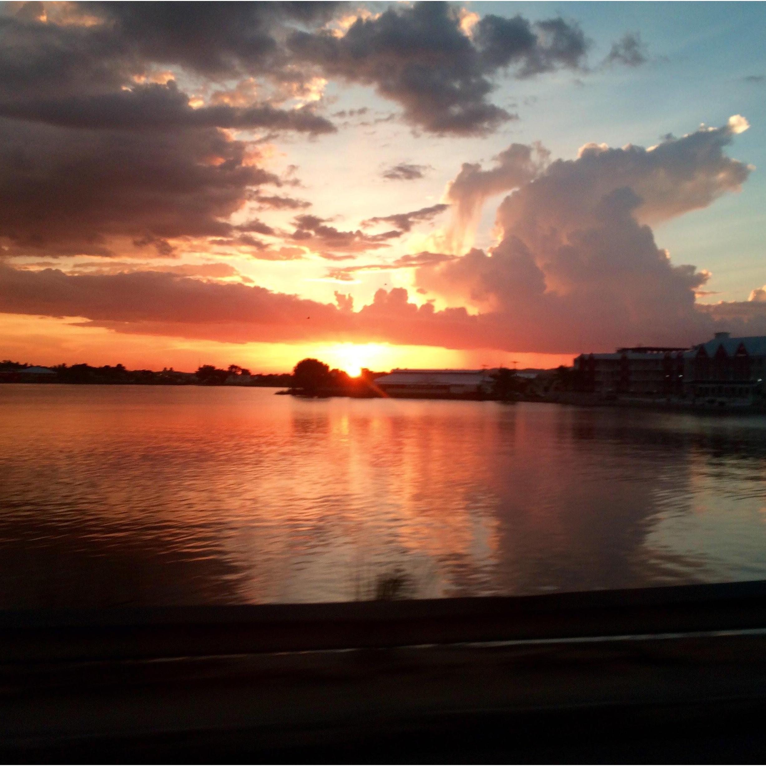 Sunset from Flores Island, Guatemala