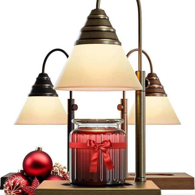 Hestia Magic Candle Warmer Lamp, Height Adjustable for Yankee Candle Jar & 3 Wick Large Jars, Soot-Free Scent Release - Timer & Dimmable Candle Lamp, Melter for Scented Candle, 110-120V (Gold, Timer)