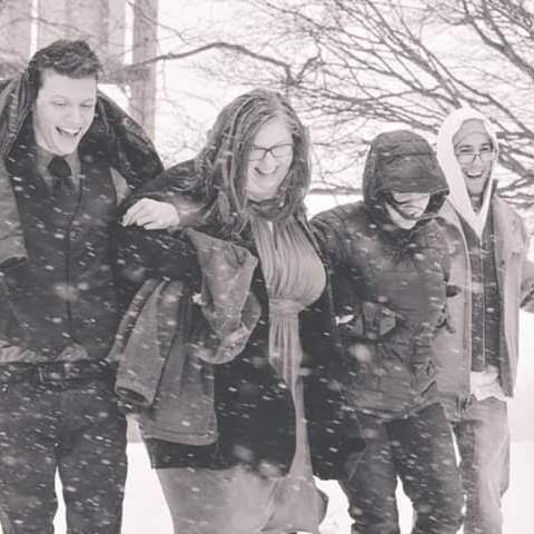 Braving the Erie snowstorm for our Engagement Photo Session with Vikki (maid of honor), and another close friend of ours 😊❤️
