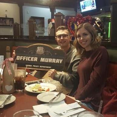 Celebratory dinner after our engagement and after Alex's graduation.