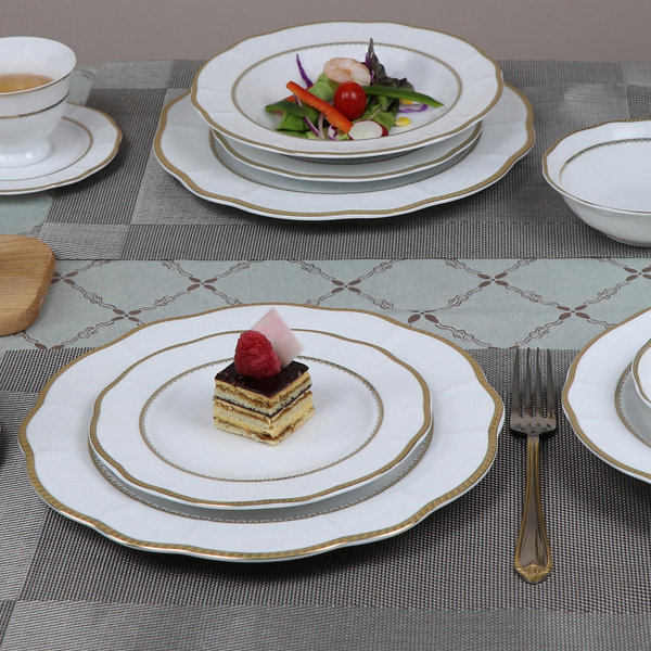 Lorenzo Import, Lorren Home Trends 24-Piece Wavy Fine China