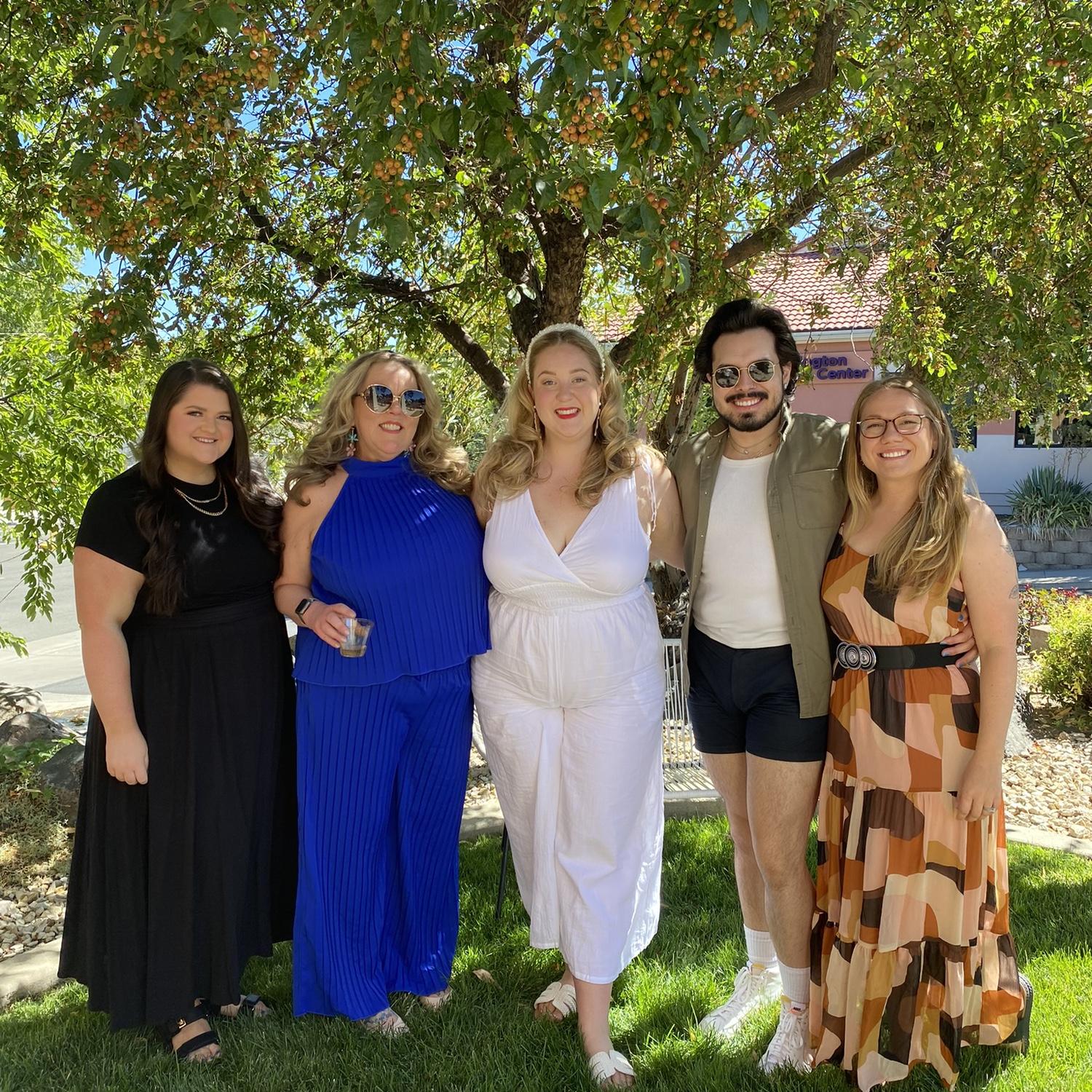 Lexi, Kimberly, Amber Dawn, Francisco, and Sonja wedding dress shopping, 2024