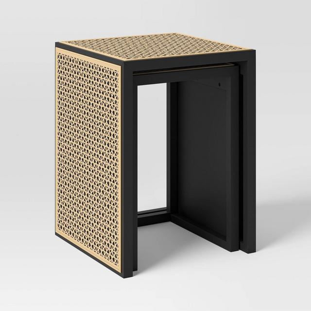 Nesting Accent Table Black/Natural - Threshold™