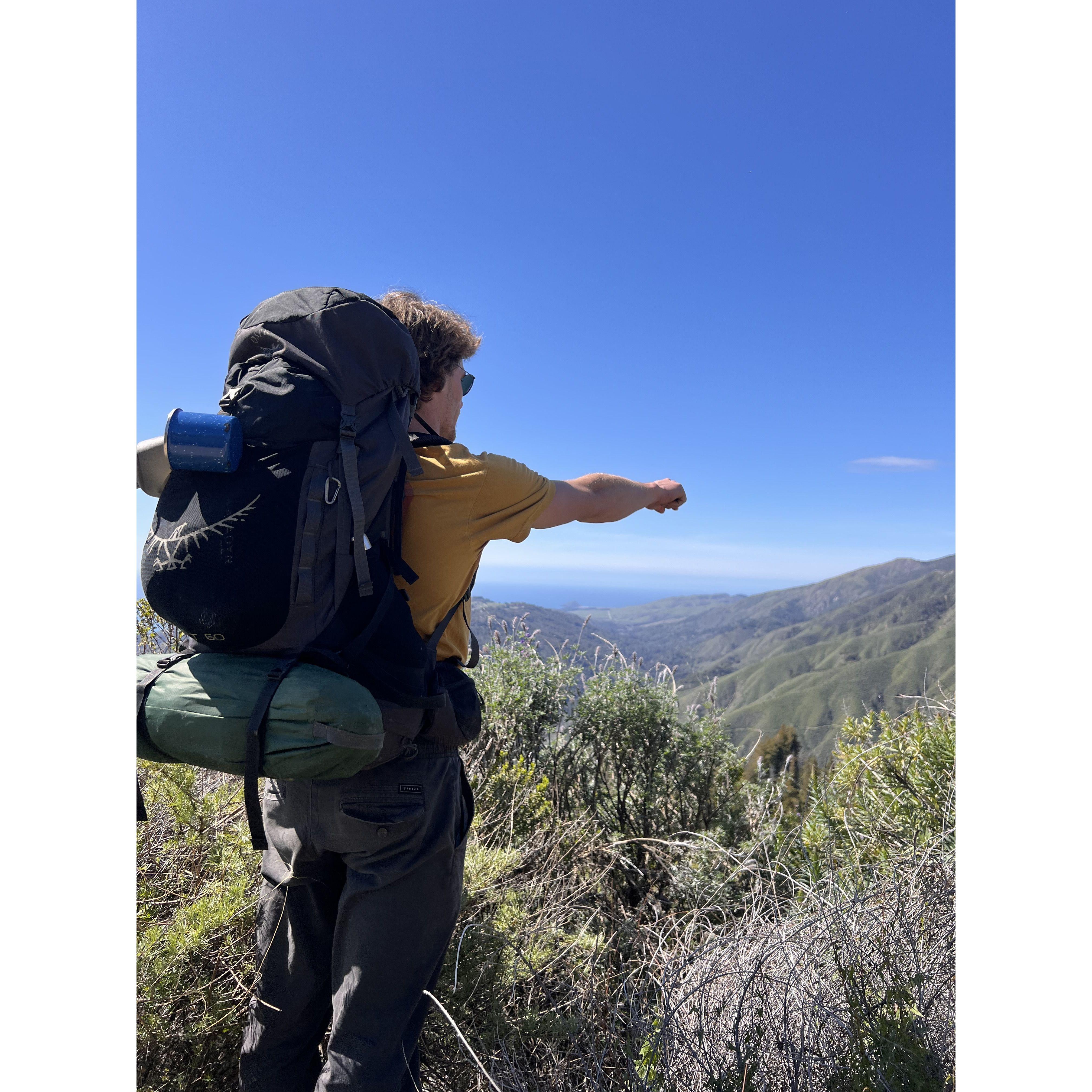 The first photo I took of Will when he made me hike 23 miles on our second date!