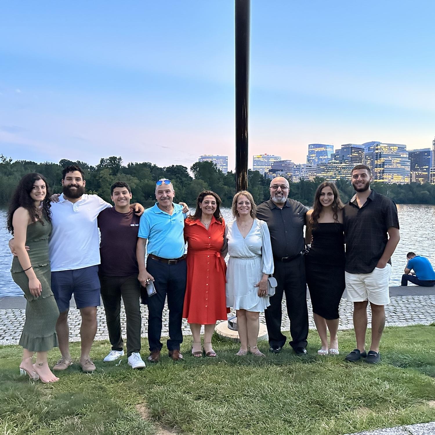 First time our parents met; Matt's family came to DC in August, 2023.