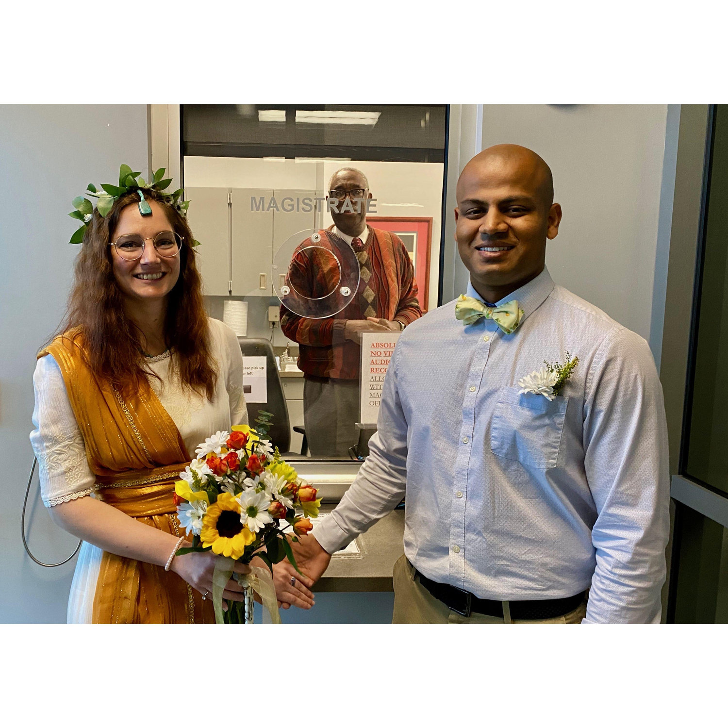 Our unenthused court wedding justice of the peace