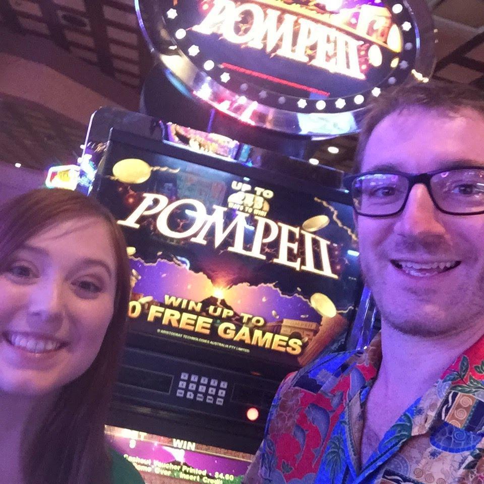 Forrest's 1st time on the slots, an appropriate theme for an archaeologist (in Shreveport, LA)
