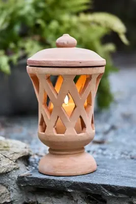 Terracotta Pedestal Lantern