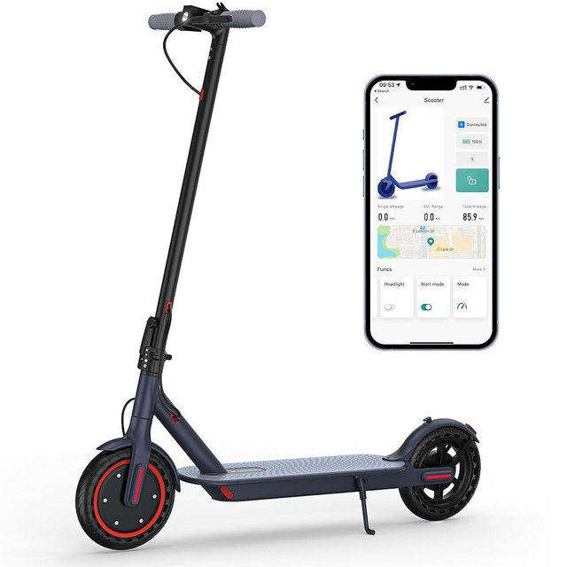 MAXSHOT V1 Electric Scooter for Adults, 8.5" Tires, 19Mph Top Speed, 350W Motor, Max 21 Miles Long Range, Folding E-Scooter with Dual Braking System and App Control