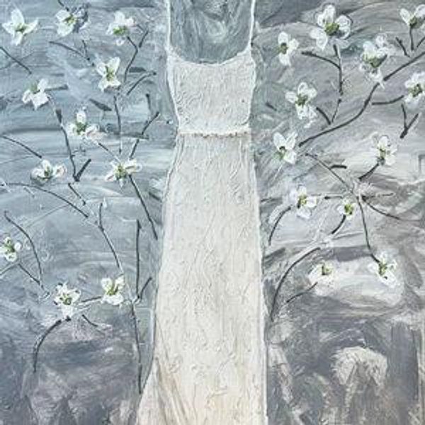 Custom Painting of Wedding Dress