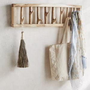 Teak Wall Hook Rack