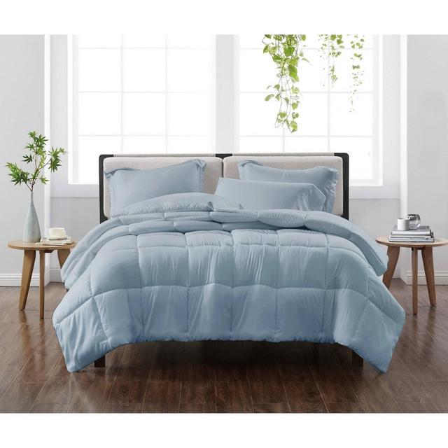 Full/Queen 3pc Solid Comforter Set Blue - Cannon Heritage