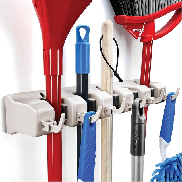 Wall-Mounted Mop and Broom Holder