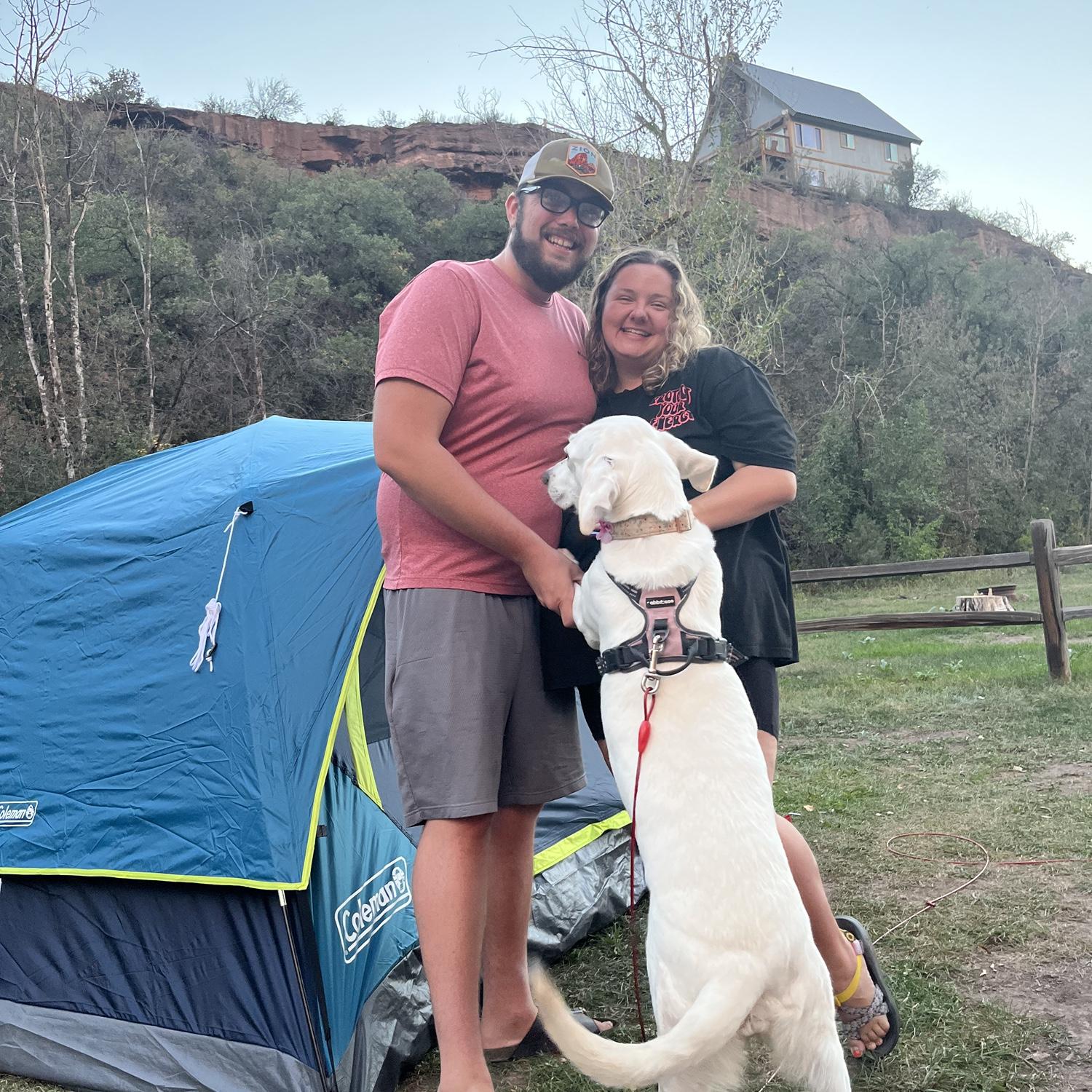 Family camping trip with friends in Ouray, CO