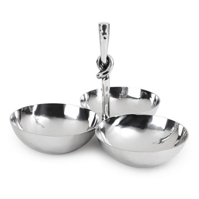 Mary Jurek Helyx 3-Bowl Snack Set with Knot Handle