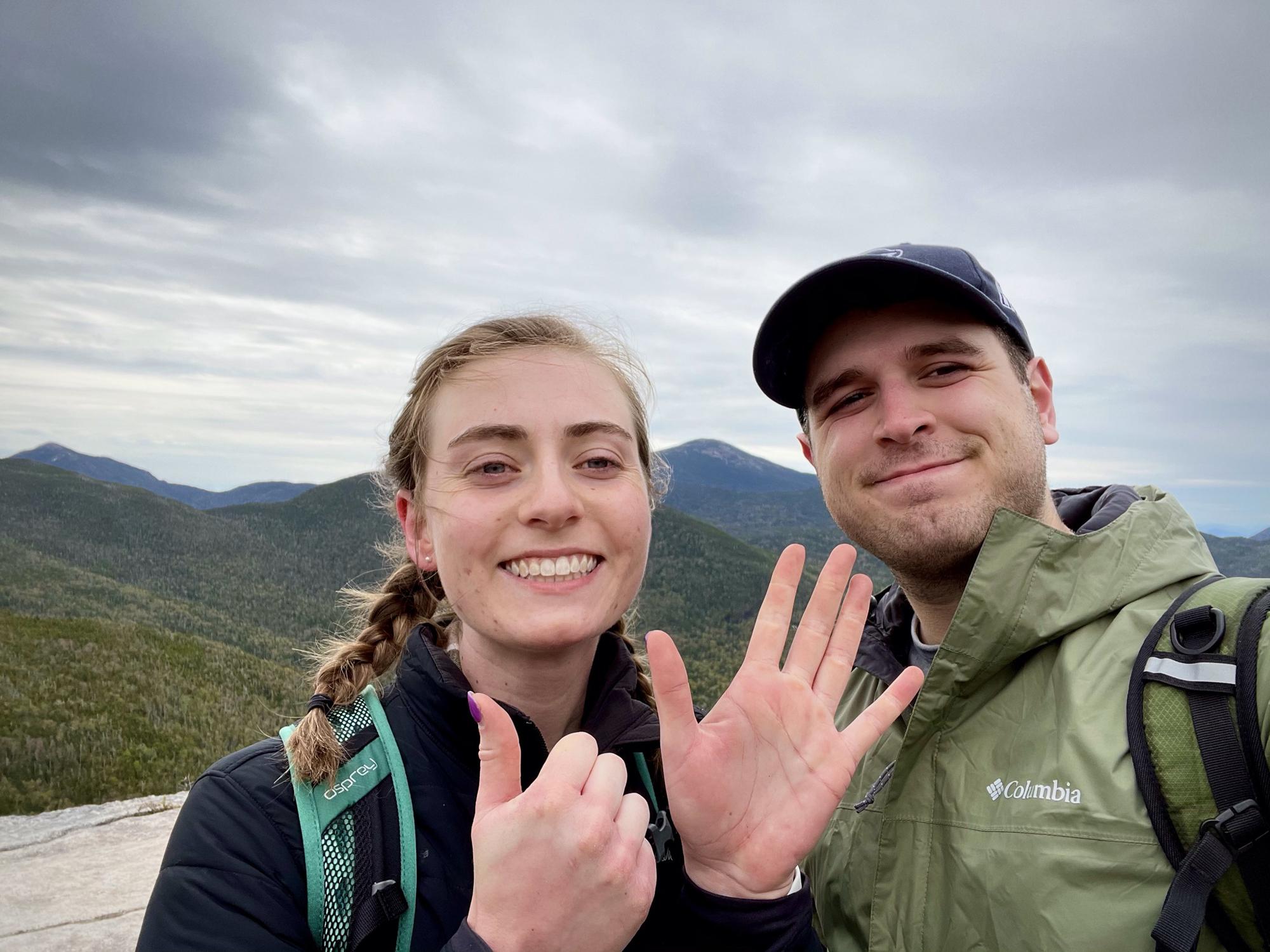 Olivia's 6th High Peak - Phelps. Fun fact: Matt was going to propose this weekend we were in the Adirondacks, but the ring did not come in in time!