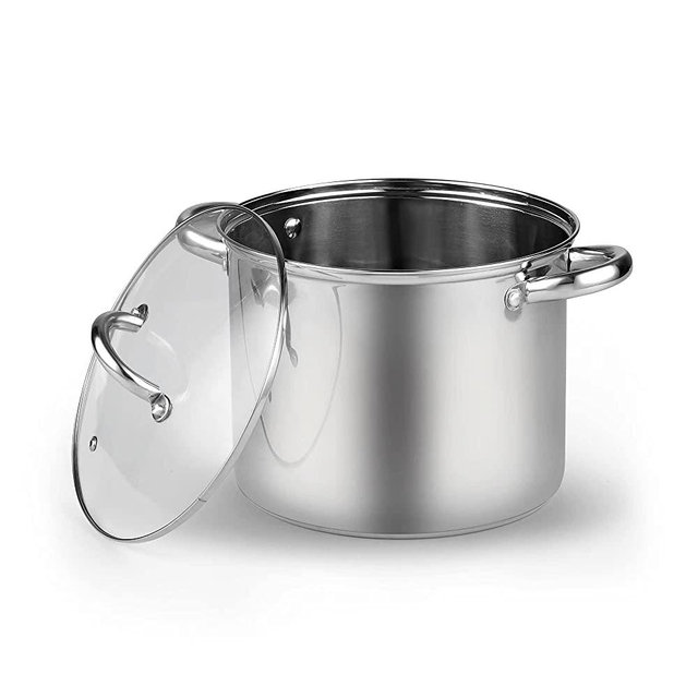 Cook N Home Basic Stainless Steel Stockpot with Lid 12-Qt
