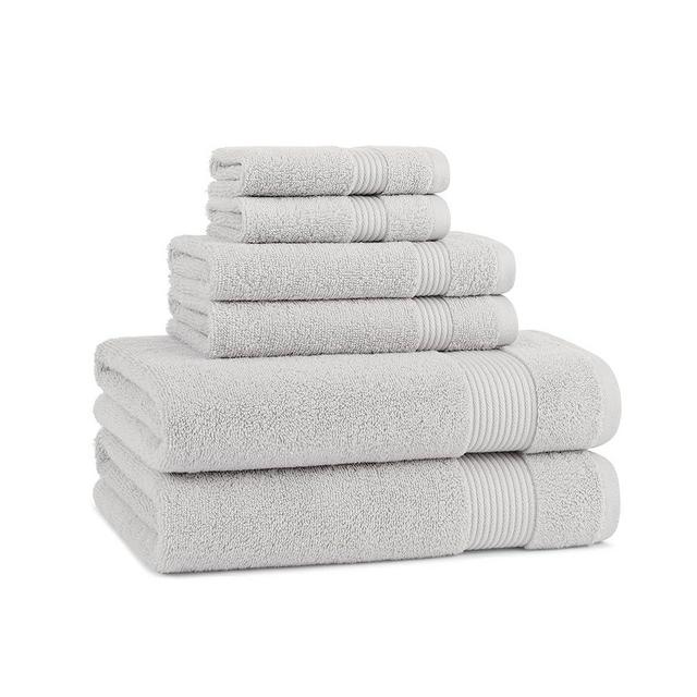 Arkwright Host & Home 100% Cotton Luxury 6 Piece Bath Towel Set - Soft & Absorbent, Quick-Drying, Perfect for Beach Houses, Hotels, and Rental Properties, Titanium Grey
