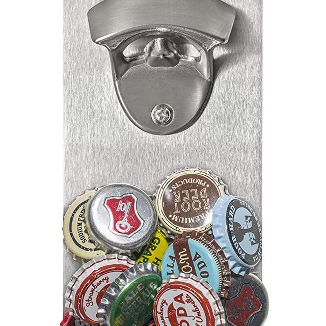 Wall Mounted Beer Bottle Opener with Magnetic Cap Catcher | Novelty Gift | Unique Present for Friends, Men, Women, Housewarming Gifts for New Home, Birthday Gift, Best Gift for Men, Dad Beer Lovers