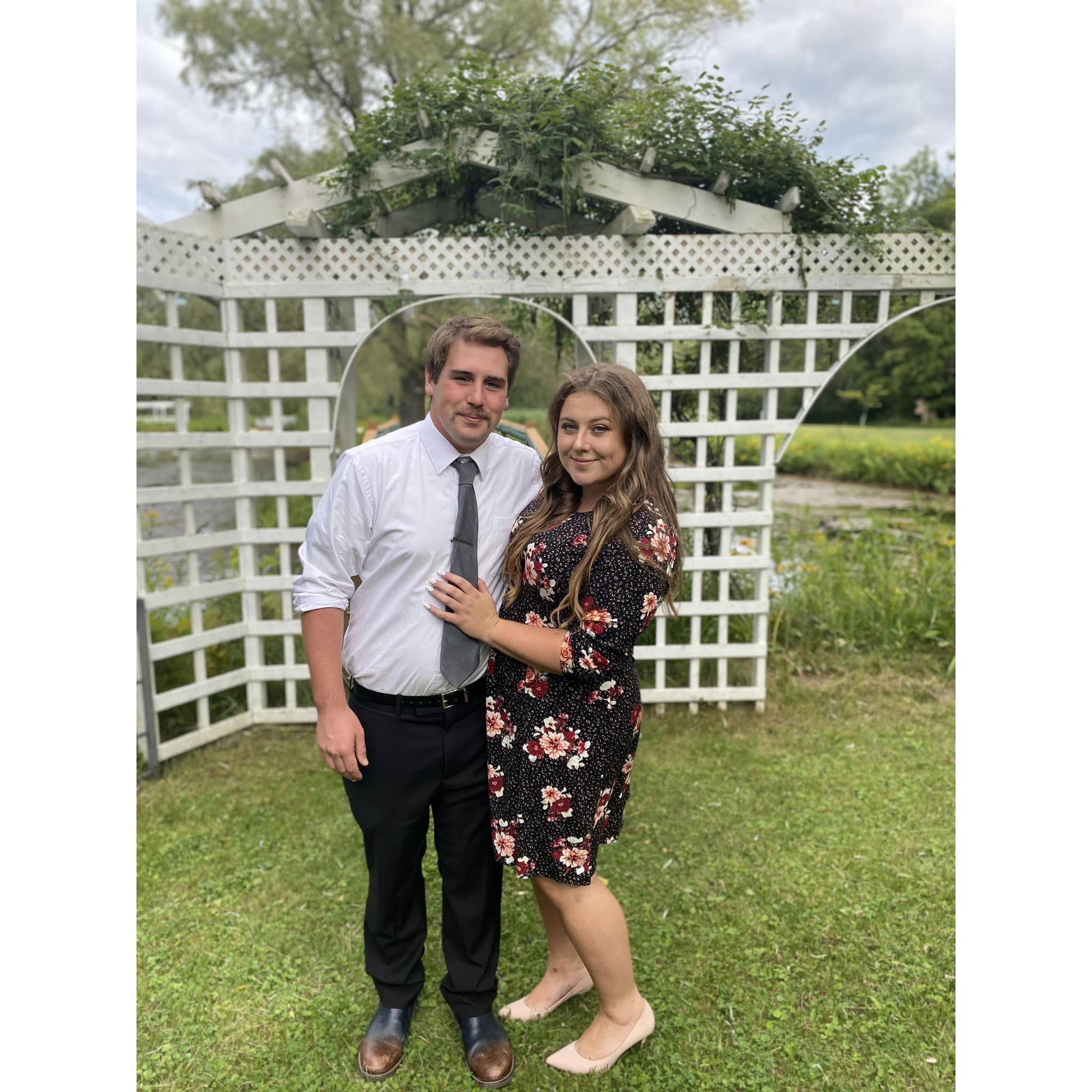 Wedding dates at the Charlier-Bruning wedding.